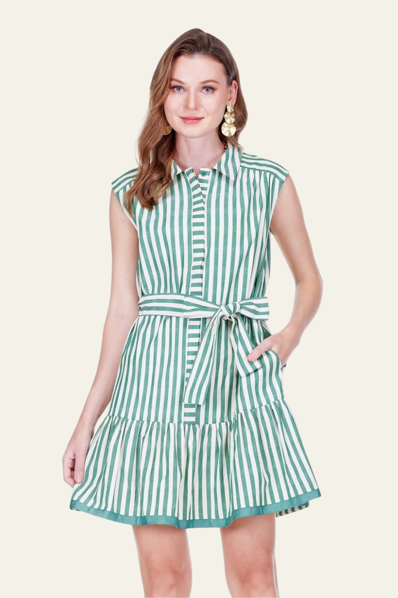 Contrast Shirtdress