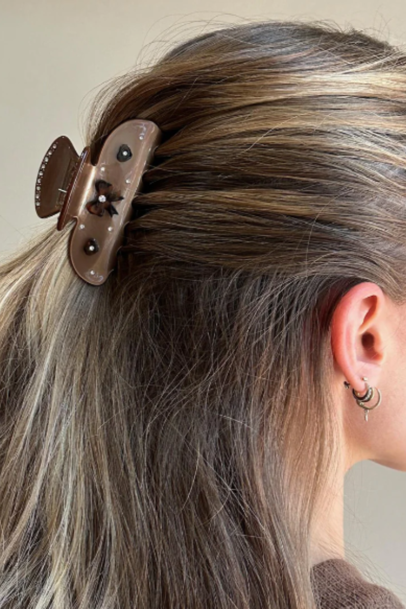 Sweetheart Clip in Cocoa Cashmere