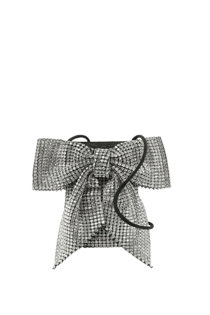 Violet Diamanté Bow Crossbody