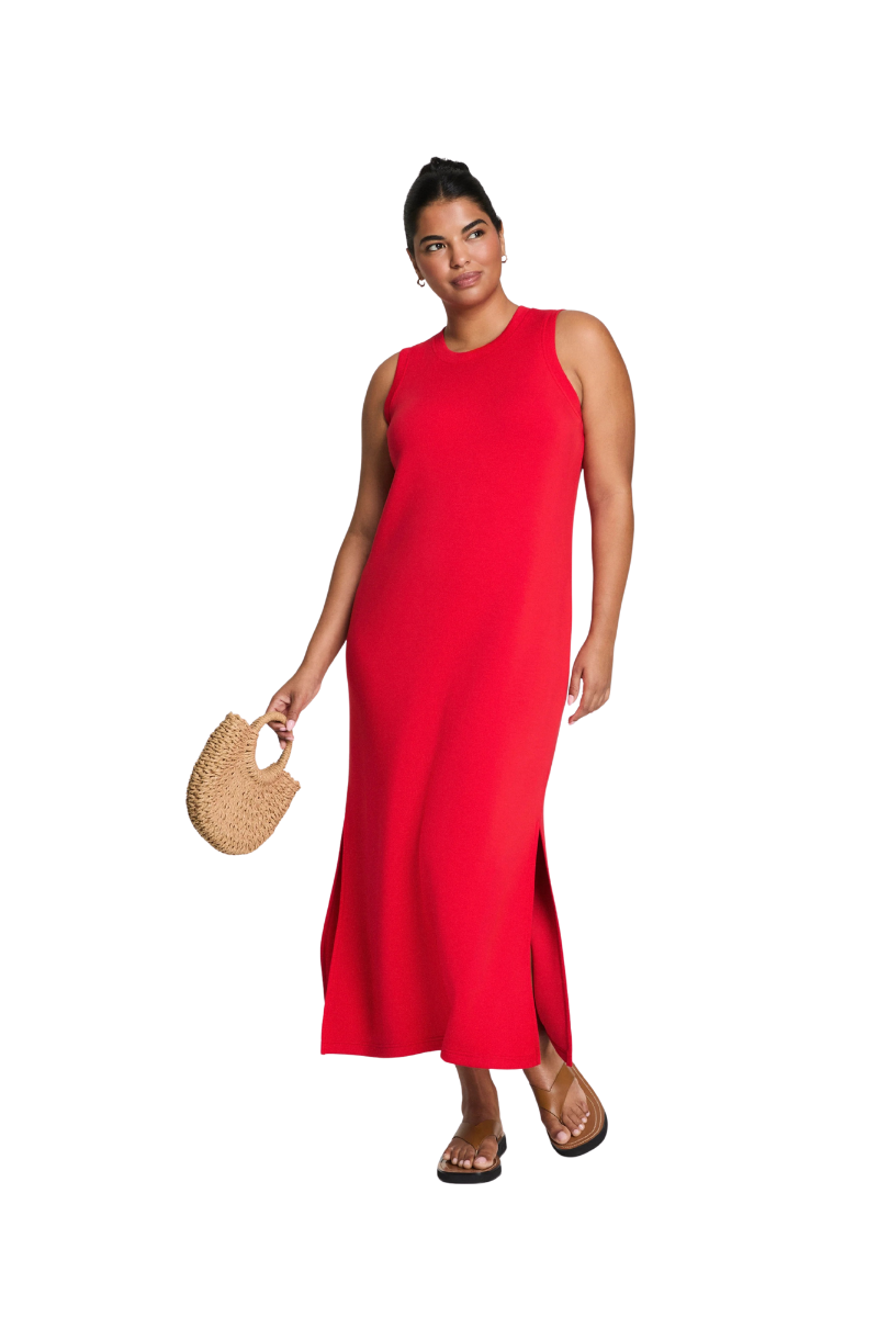 spanx airessentials maxi dress Spanx Women's AirEssentials Maxi Tank Dress in Red Size S