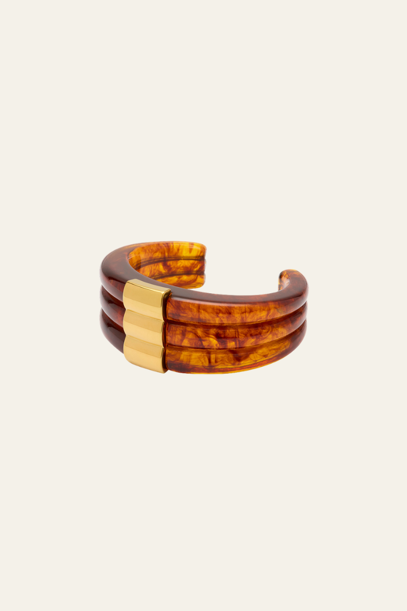 Tortoise Shell Resin Triple Bangle