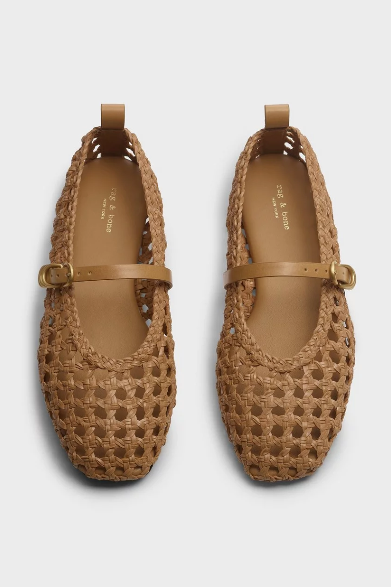 Spire Woven Faux Leather Mary Janes