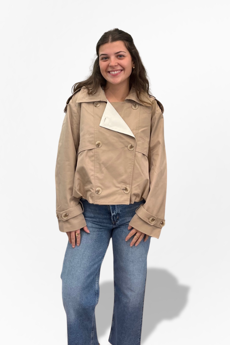 Short Balloon Trench Coat