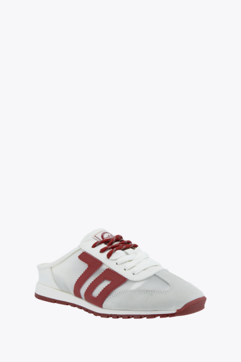 Back 70 Streetwear Venice in White Scarlet Backless Sneakers