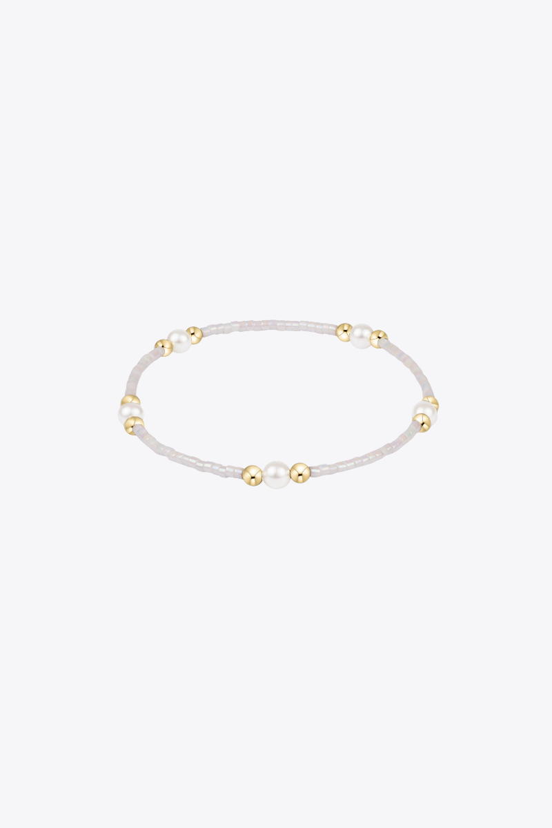 Hope Purpose Pearl Bracelet - Silky White