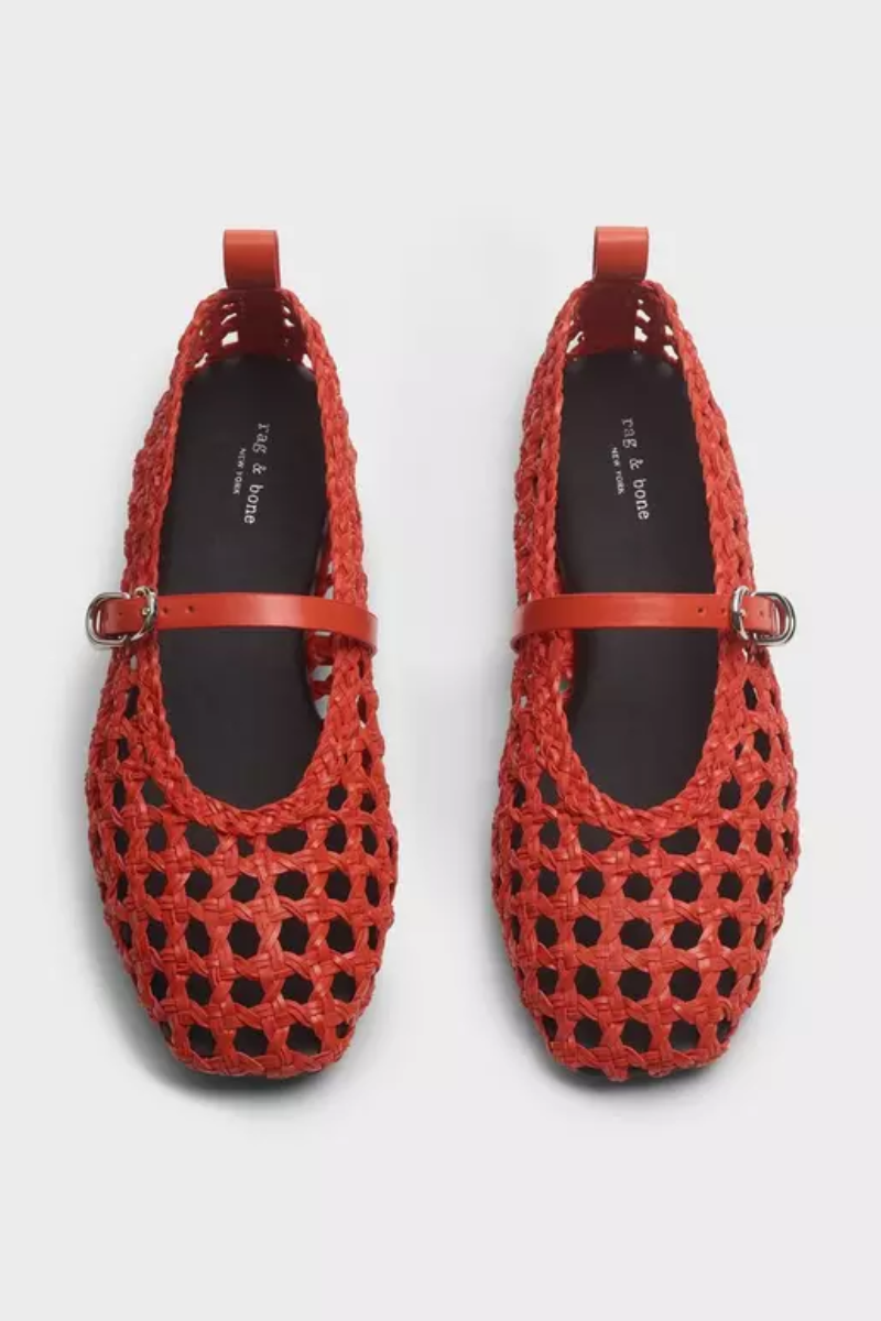 Spire Woven Faux Leather Mary Janes