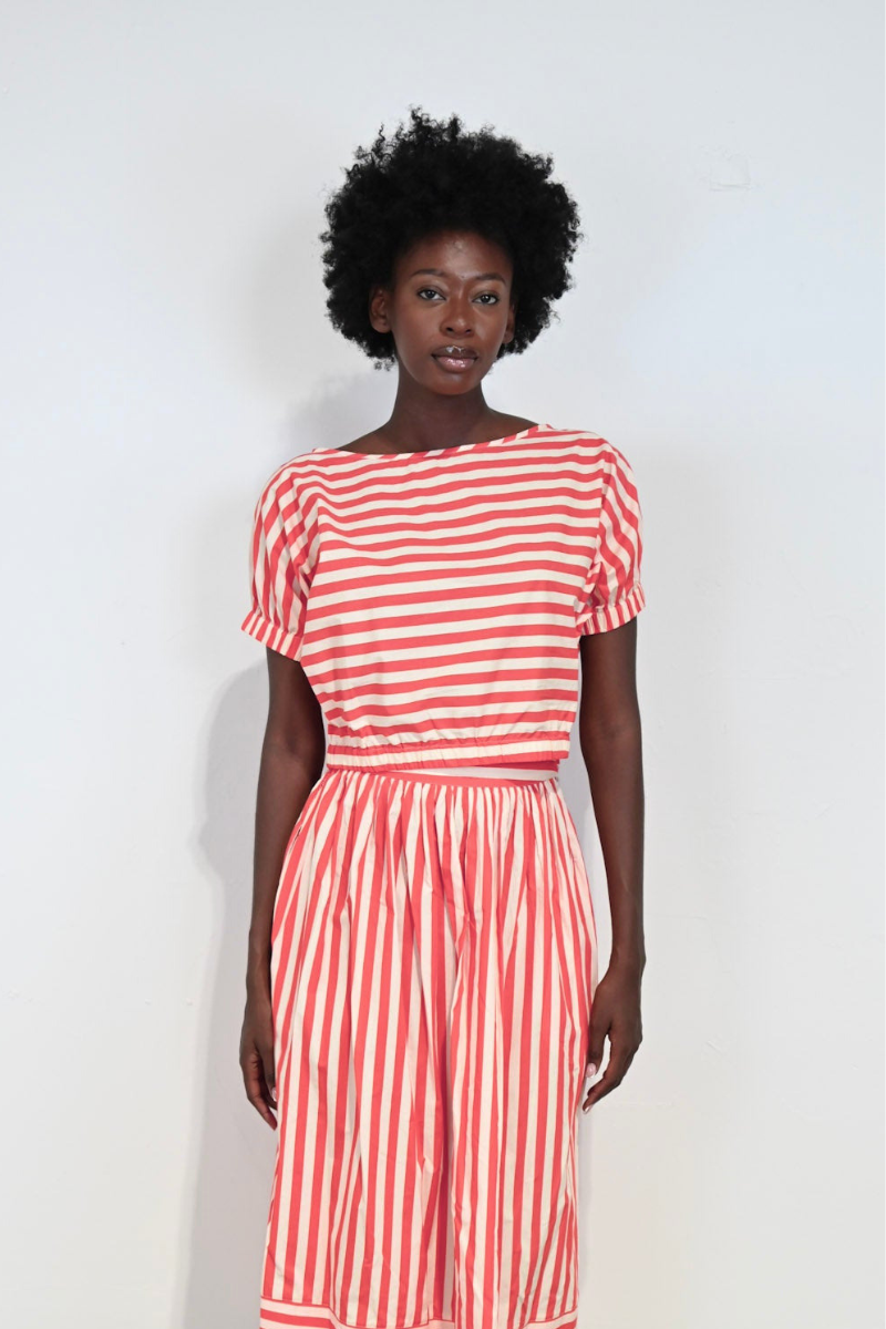 Bubble Top Red Stripe