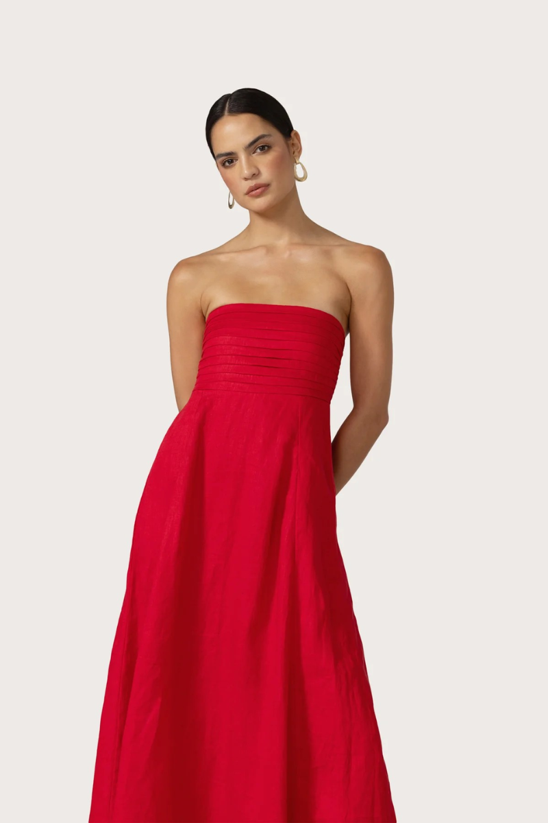 Talia Linen Maxi Dress