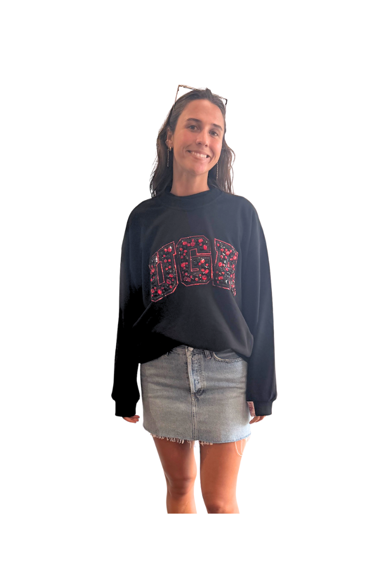 UGA Jewel Letter Sweatshirt