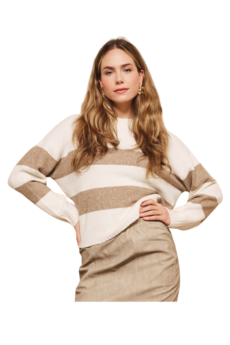 Striped Melange Sweater