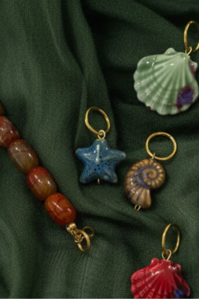 Ceramic Blue Starfish Charm