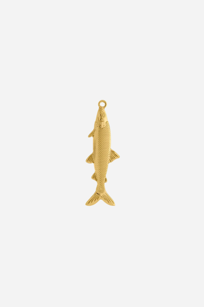 Gold Sardine Pendant 65mm