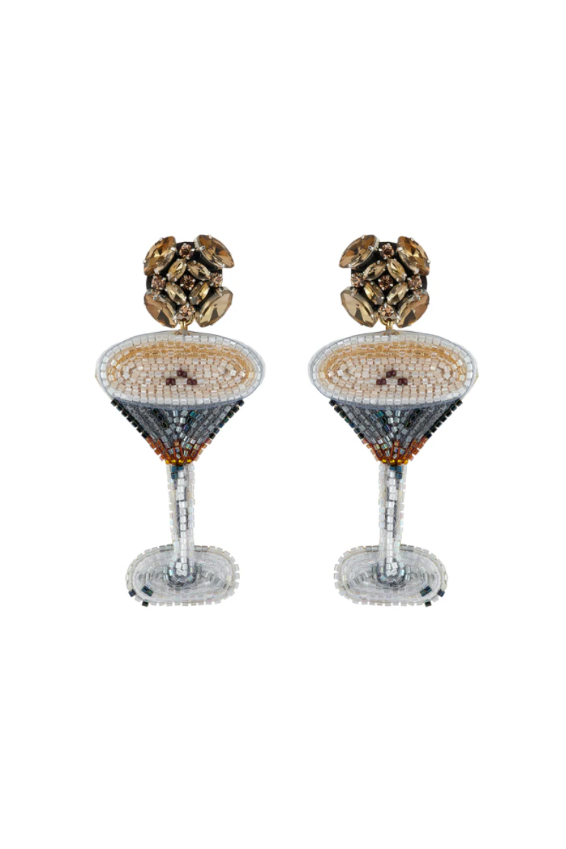 Espresso Martini Beaded Drop Earrings