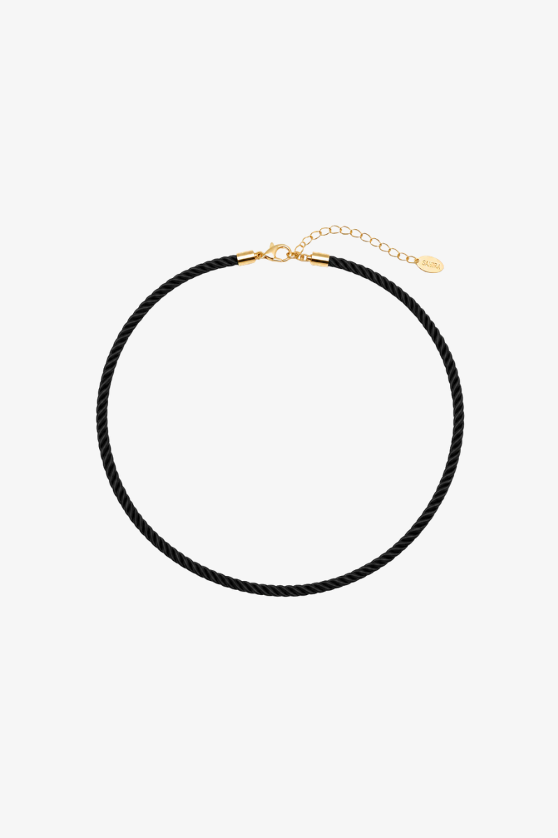 Black Rope Cord Necklace