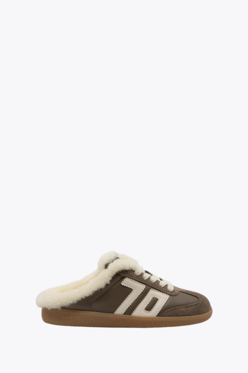 Back 70 Streetwear Easter Fl Backless Sneakers in Taupe Butter