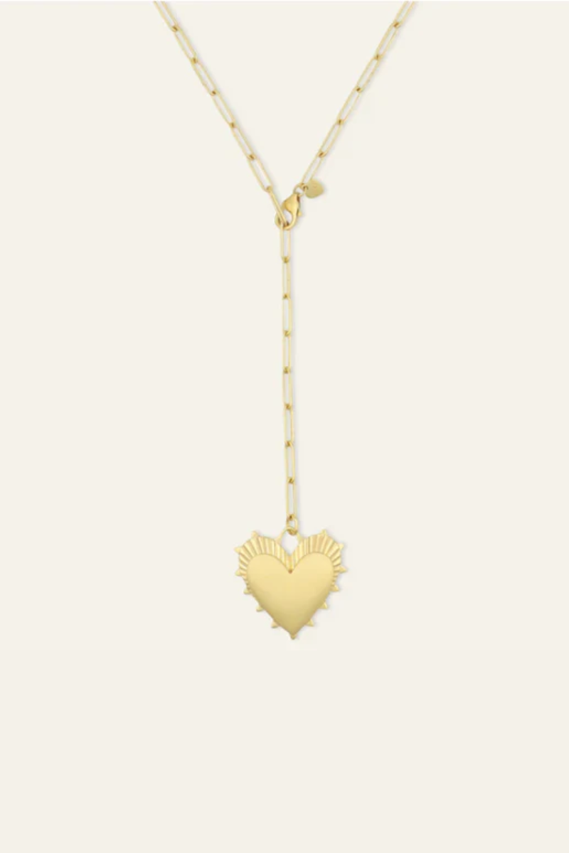 Hart - Long Link Lariat Starter Necklace Heart of Gold