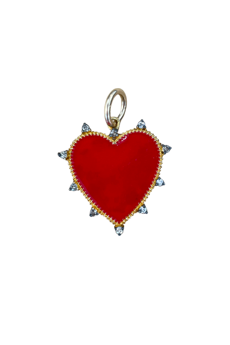 Liv James - Vermeil Red Pave Diamond Heart