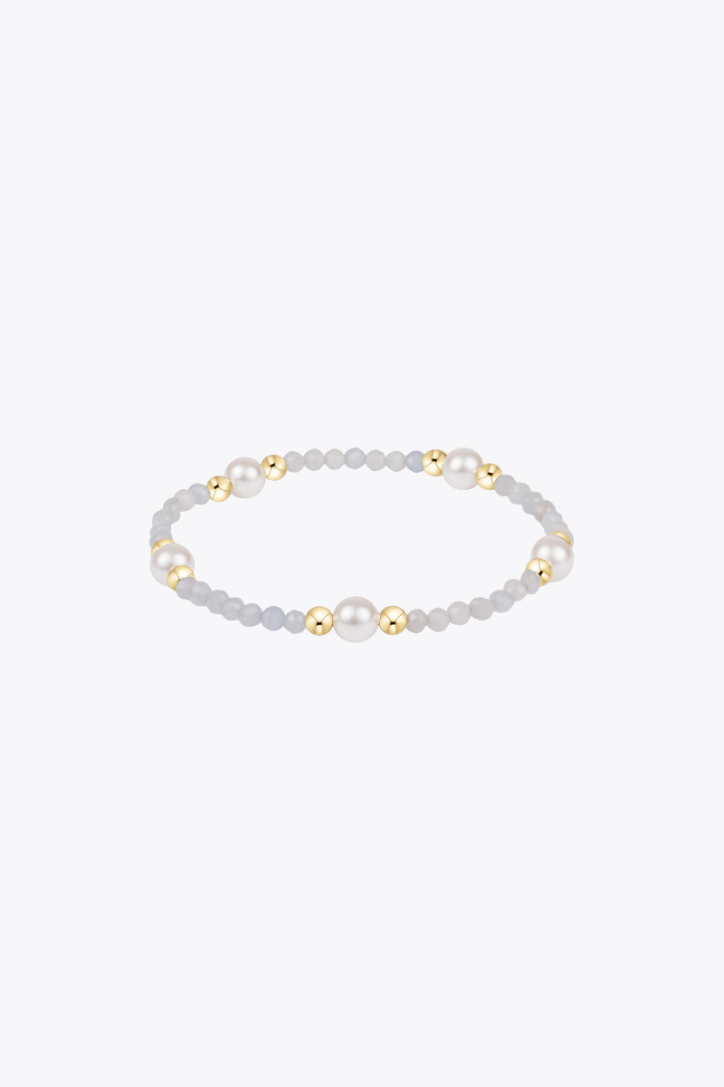 Purpose Pearl 6mm Gem Bracelet - Aquamarine