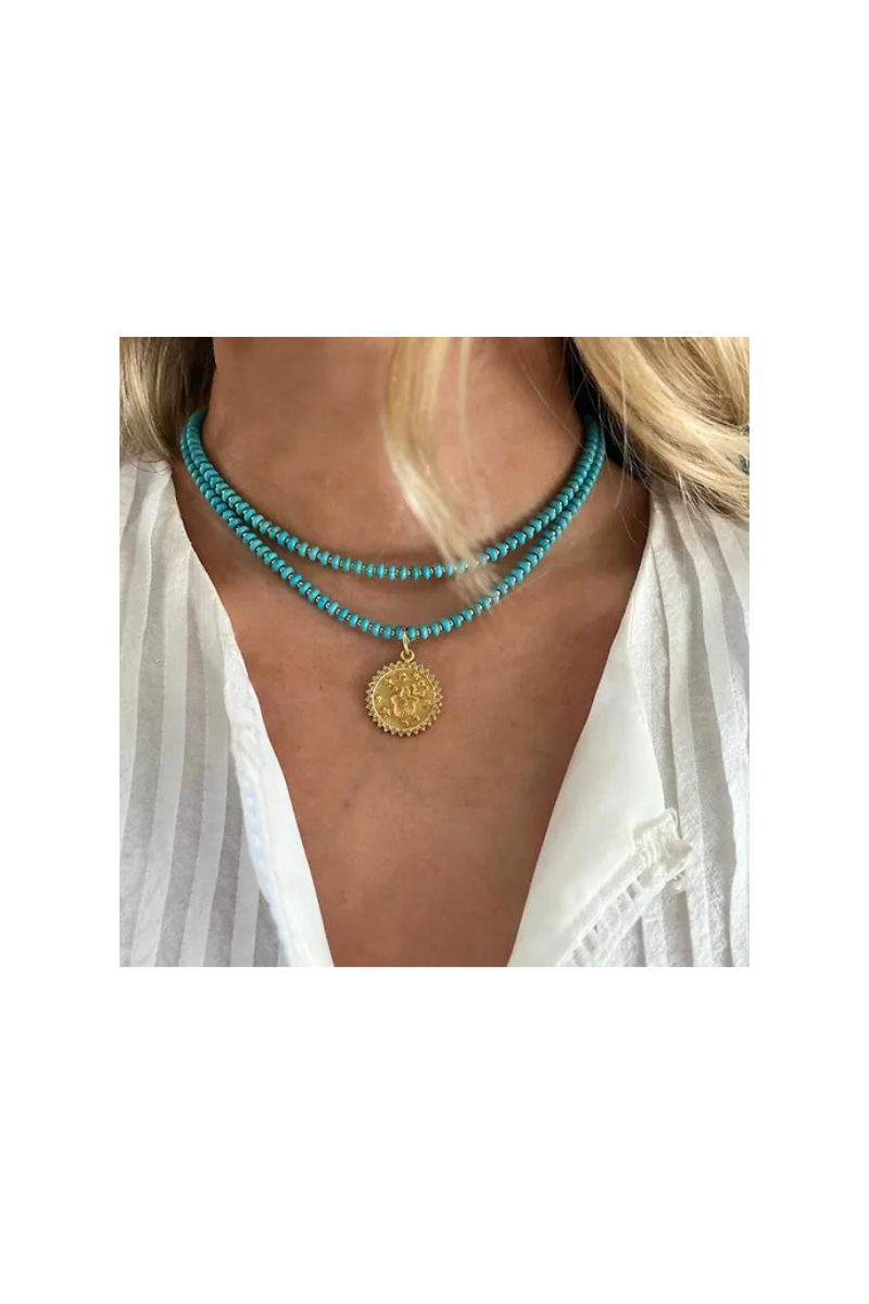 Liv James - Abaco Double Pave Charm Necklace