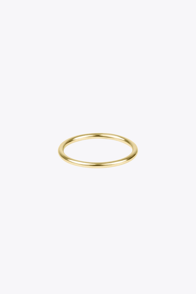 Classic Gold Thin Band Ring - Size 7