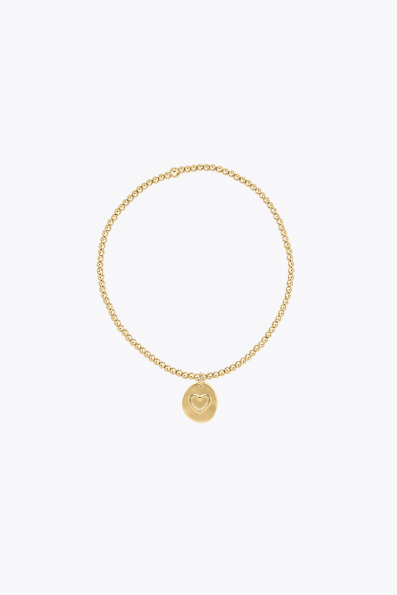 Classic Gold 2mm Bead Bracelet - Inspire Love Small Gold Charm