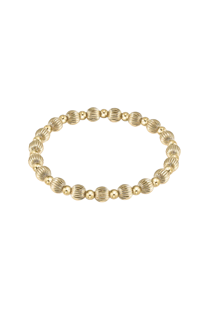 Dignity Grateful Pattern Gold 5mm Bracelet