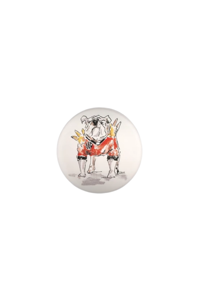 UGA Savage Bulldog Button