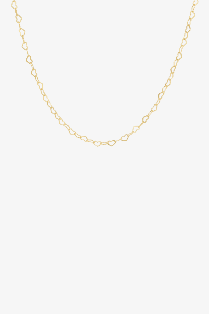 15" Choker Love Chain - Gold