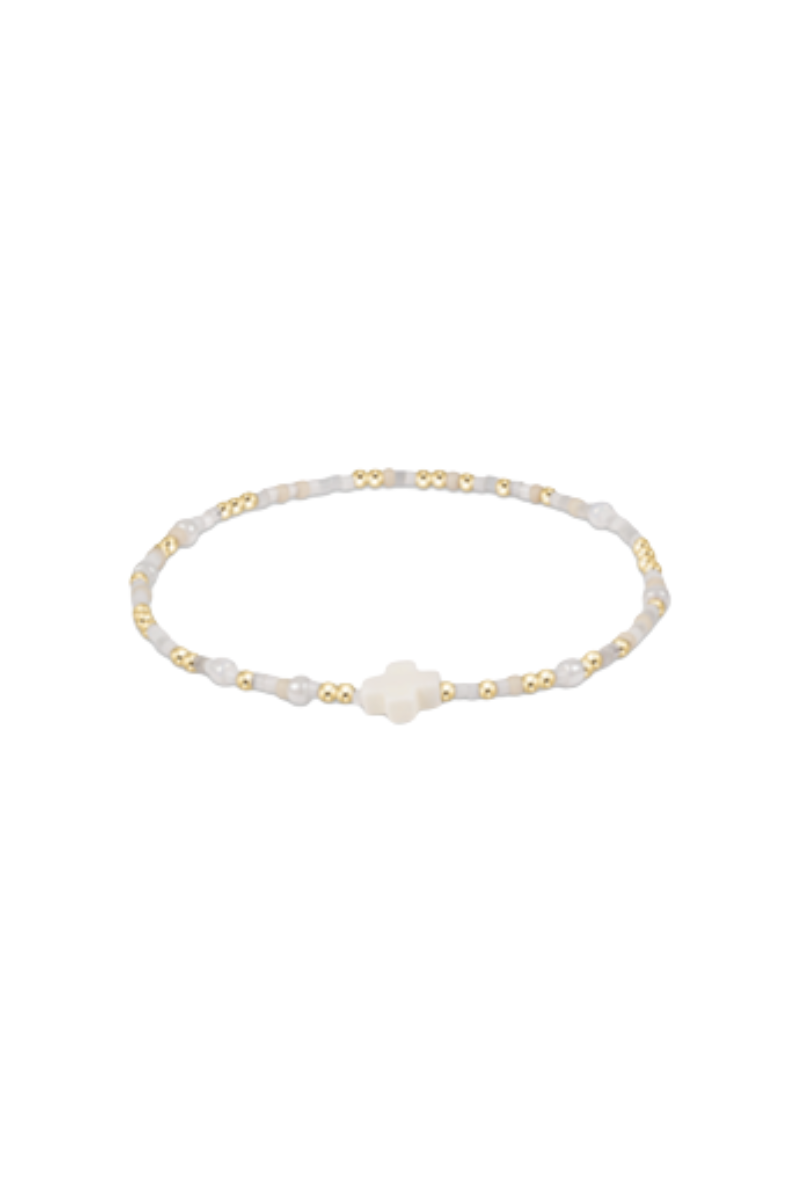 egirl Hope Unwritten Signature Cross Bracelet - Call Me On My Shellphone