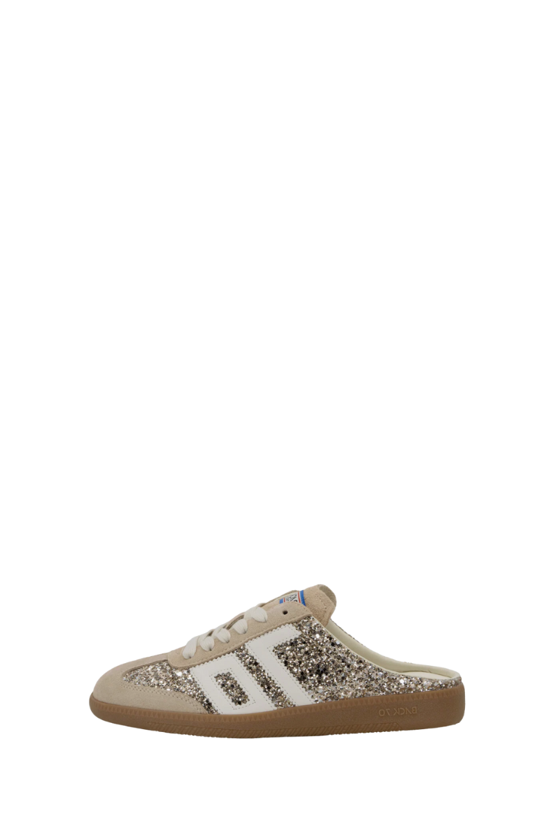 Back 70 Streetwear Easter in Glitter Gold Backless Sneaker
