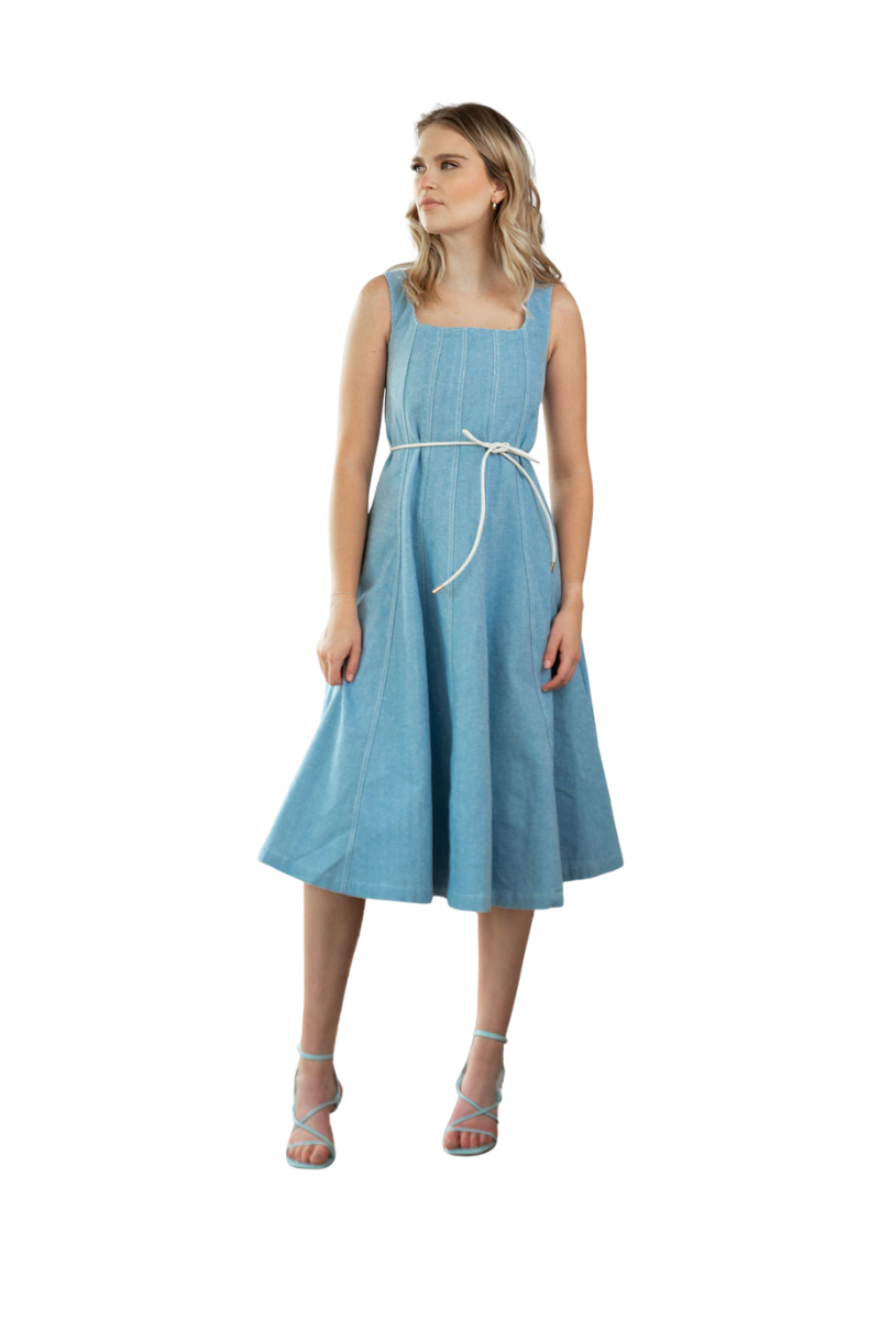 Ashley Dress Light Blue Denim