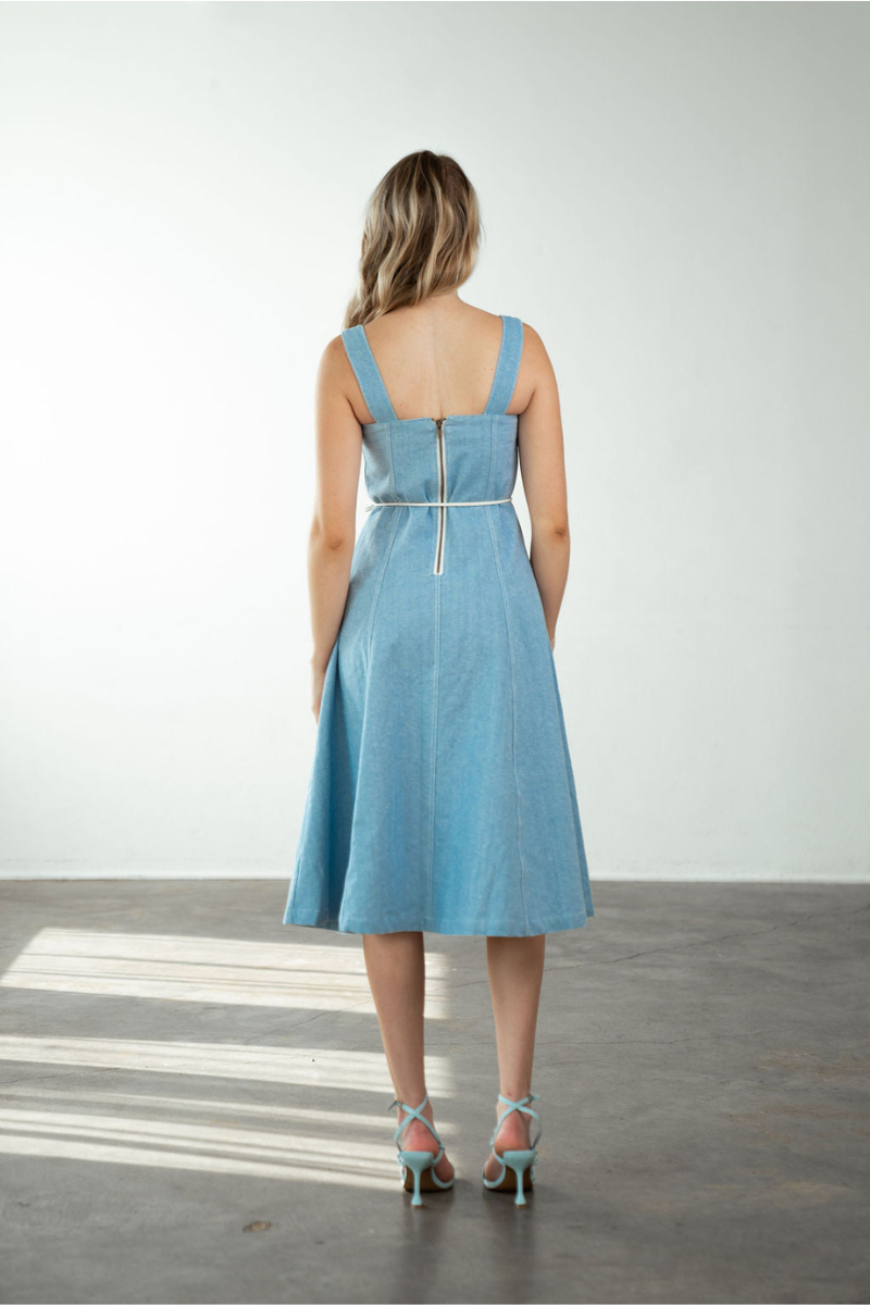 Ashley Dress Light Blue Denim