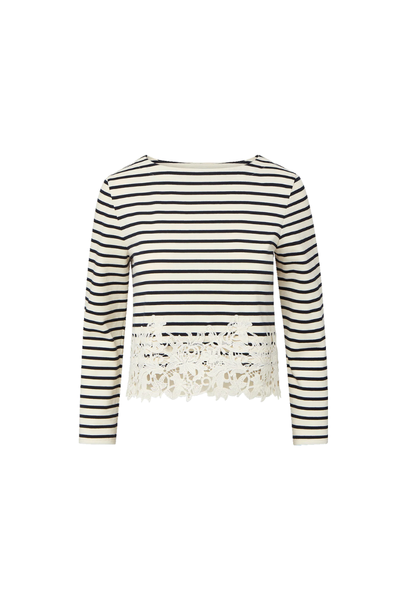 Hovey Striped Lace T-Shirt