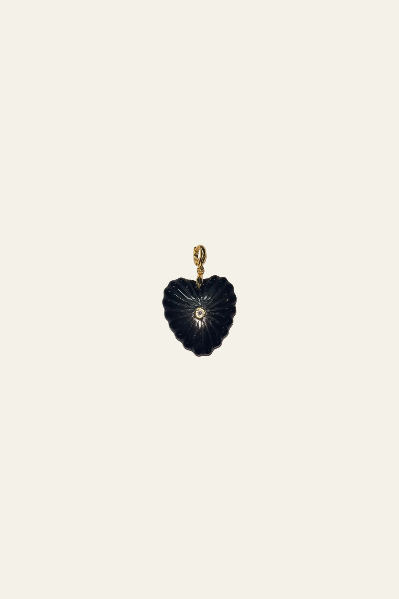 Fluted Heart Charm