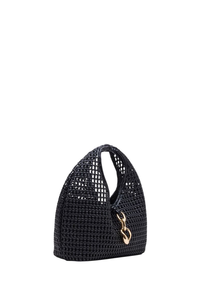 Dahlia Woven Handbag Black Woven Stella