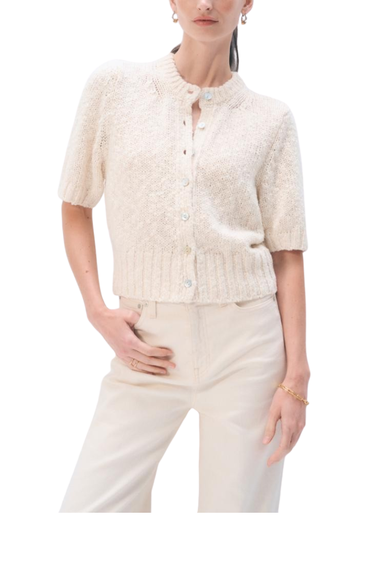 Marled Cotton Blend Top