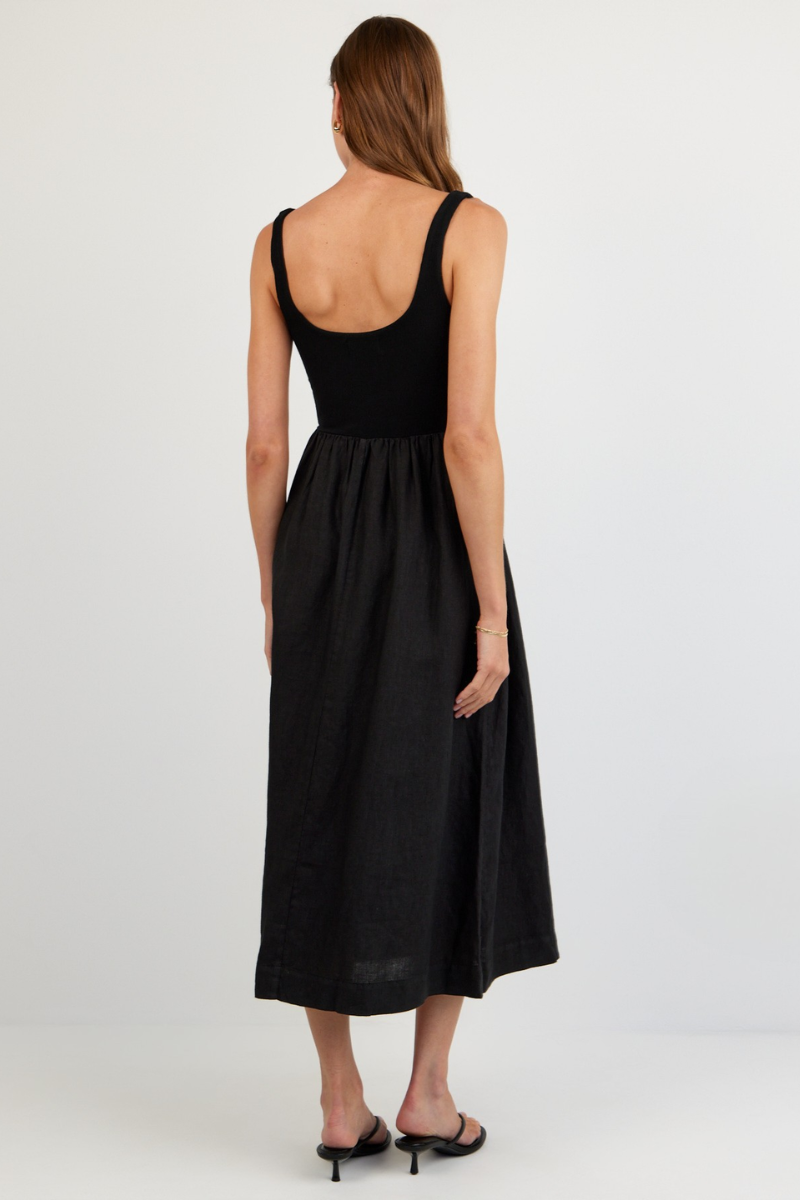 Sleeveless Knit Combo Dress