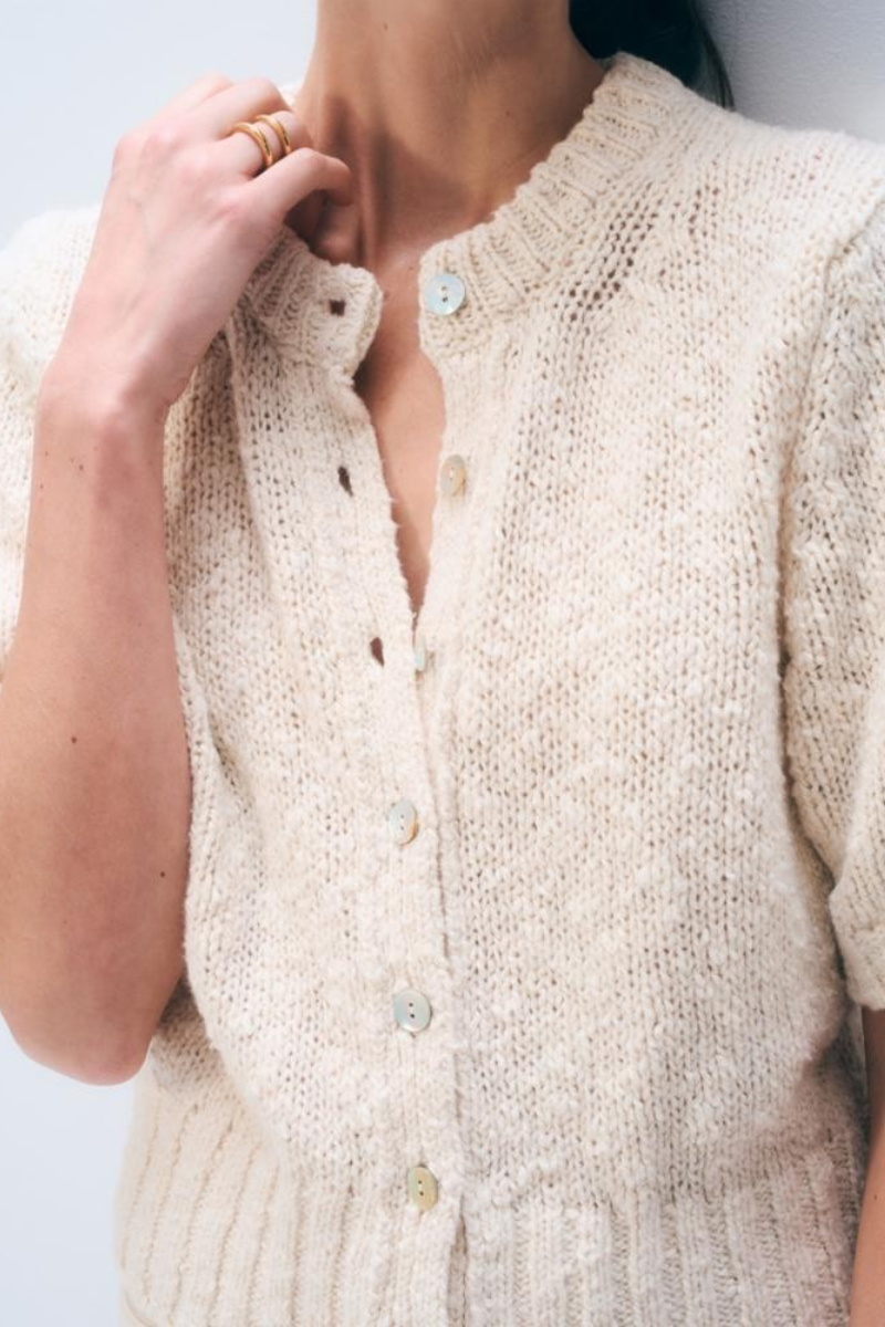 Marled Cotton Blend Top