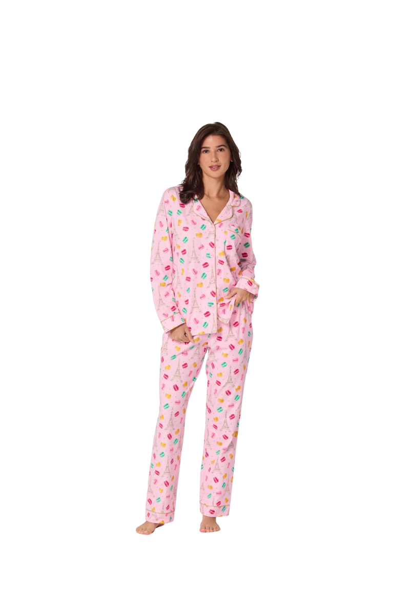 Eiffel For You Long Sleeve Classic Stretch Jersey Pj Set