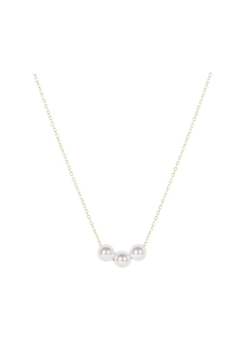 16" Necklace Gold - Joy Pearl 3mm