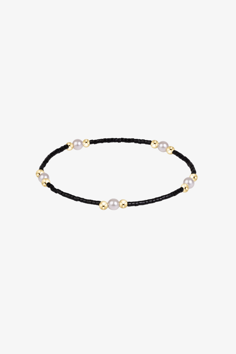 Gameday Hope Purpose Pearl Bracelet - Black