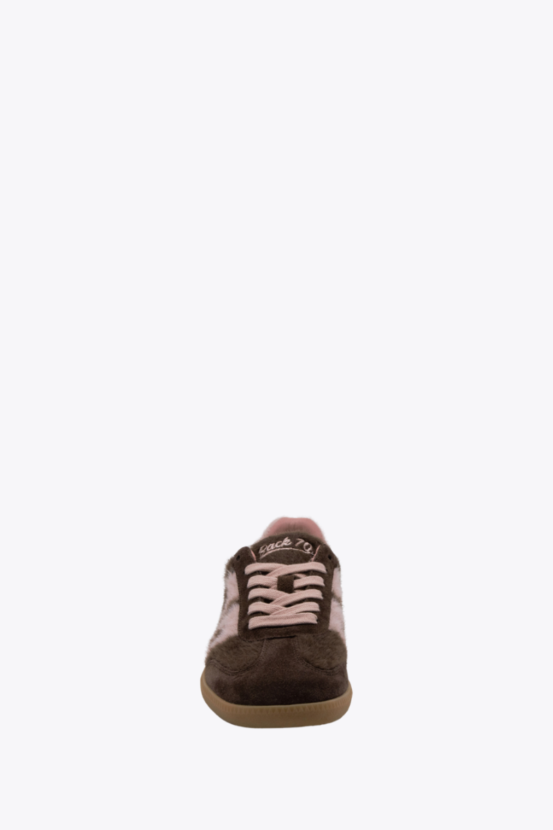 Back 70 Streetwear Mohair Sneakers in Coffee Pink