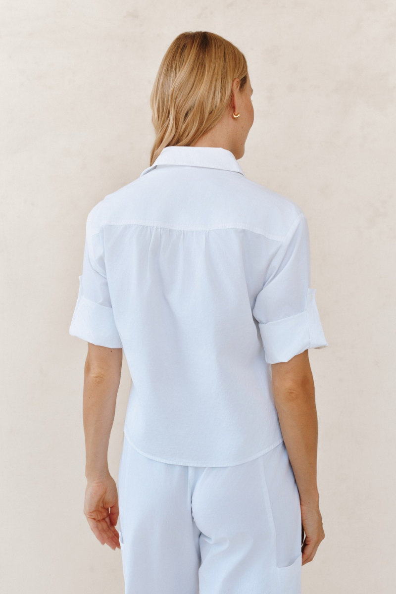 Long Sleeve Crop Utility Shirt