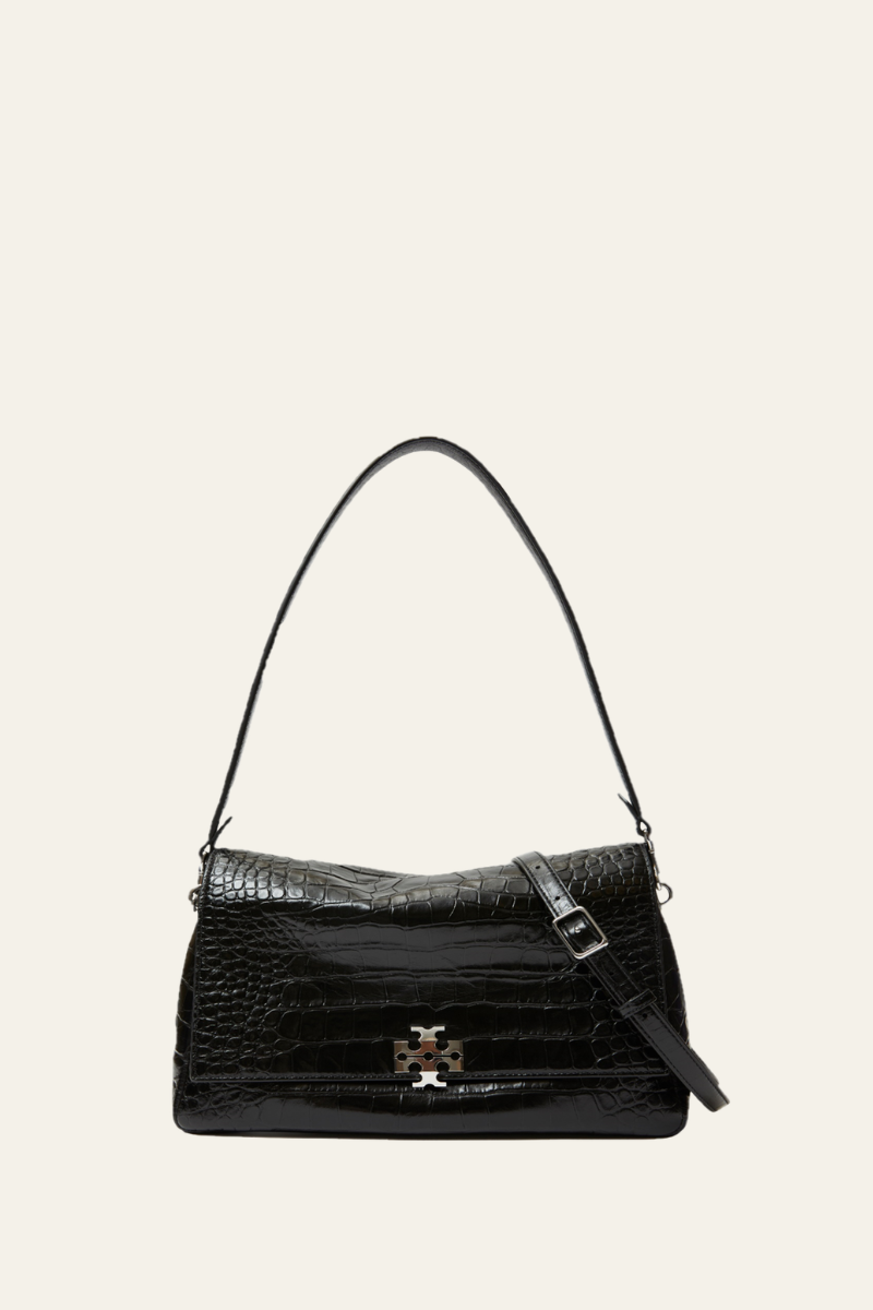 Charlie Embossed Croc Small Shoulder Bag