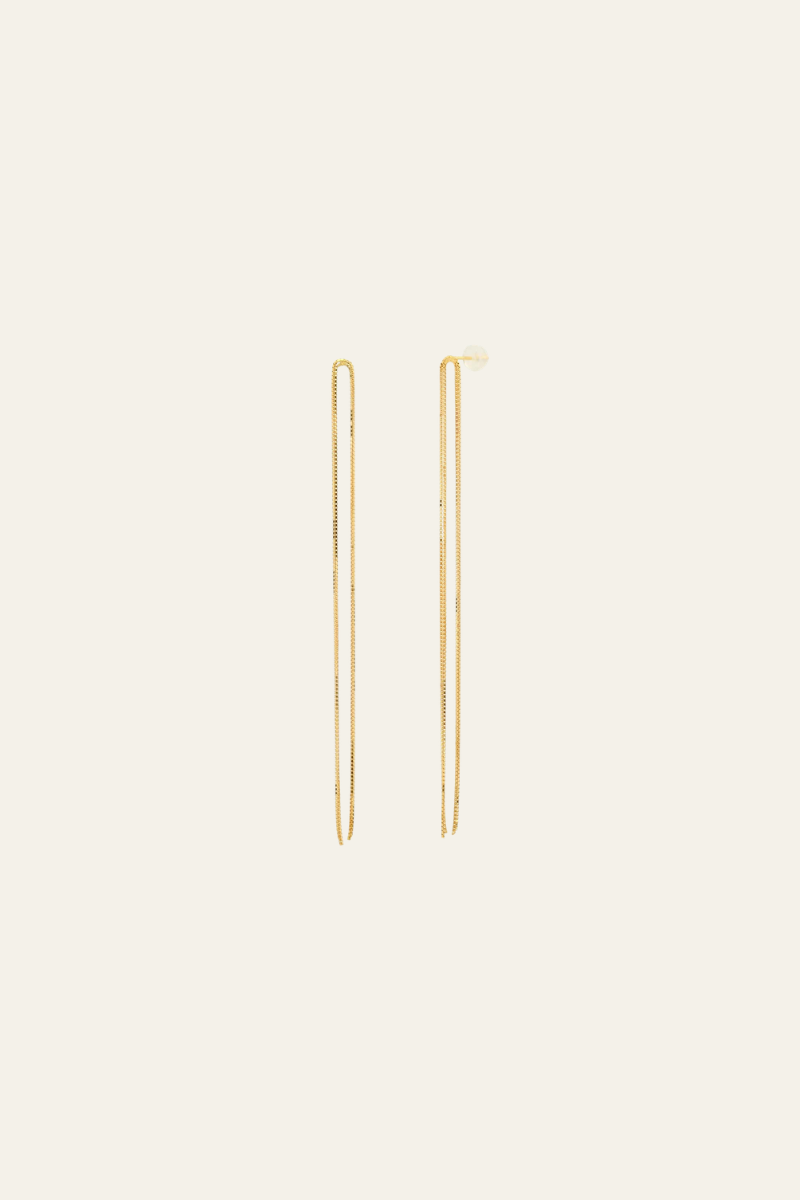Double Chain Linear Earrings