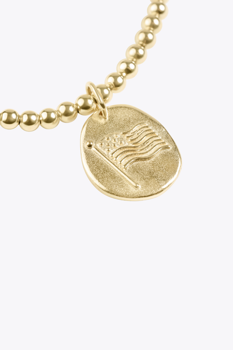 Extends Classic Gold 3mm Bracelet - Inspire America Gold Disc