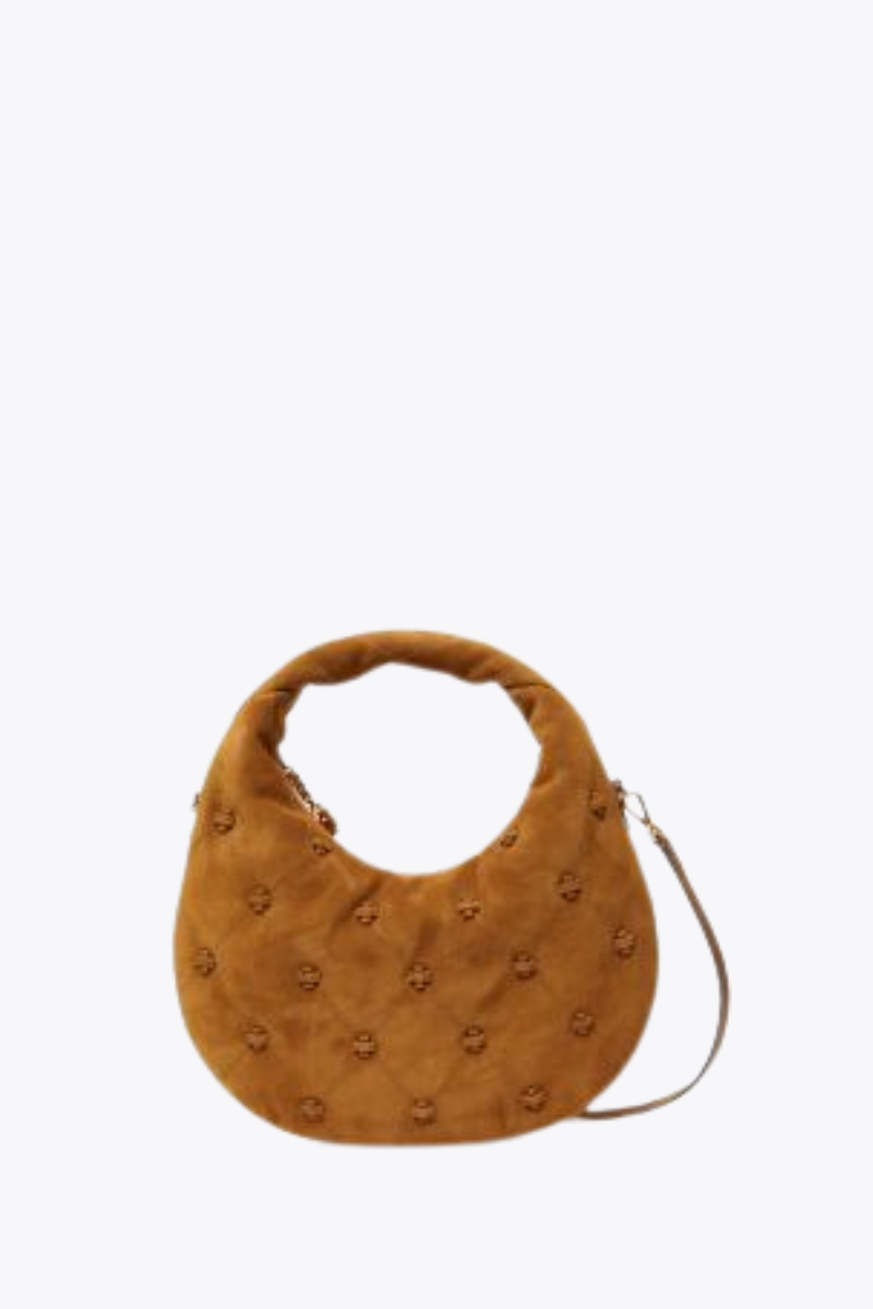 Bunny Knot Suede Top Zip Crescent