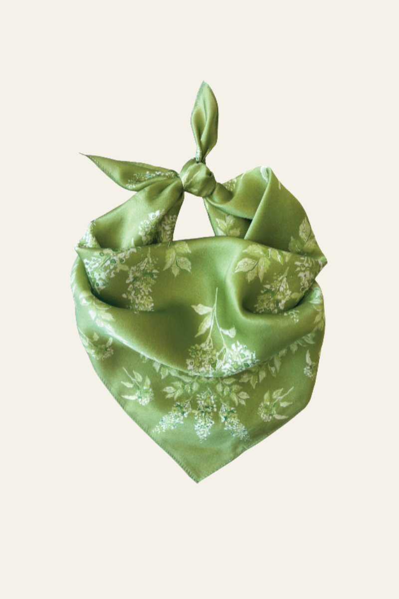 Green Heirloom Hydrangea Scarf