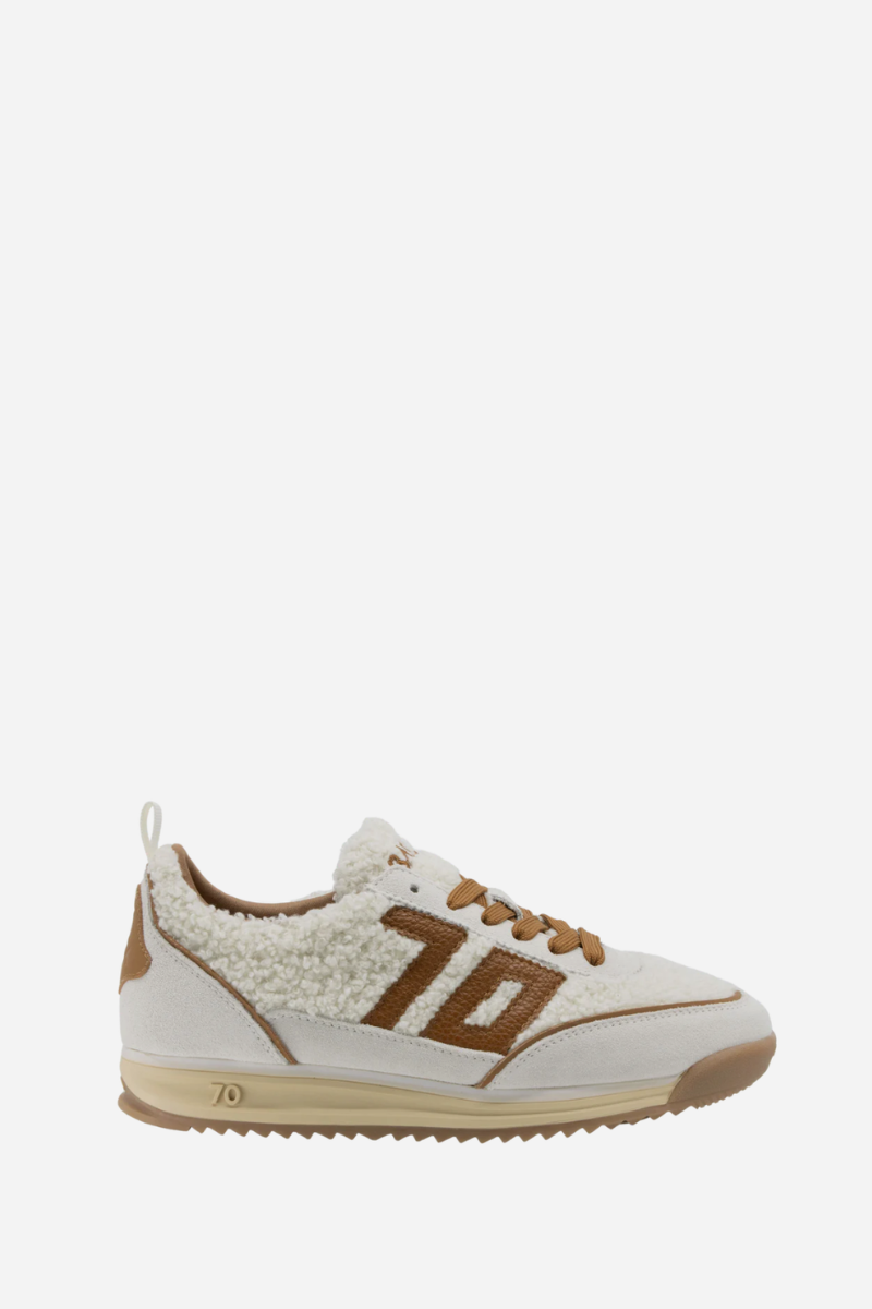Back 70 Streetwear Teddy FU Sneaker Milk Ice Cuoio