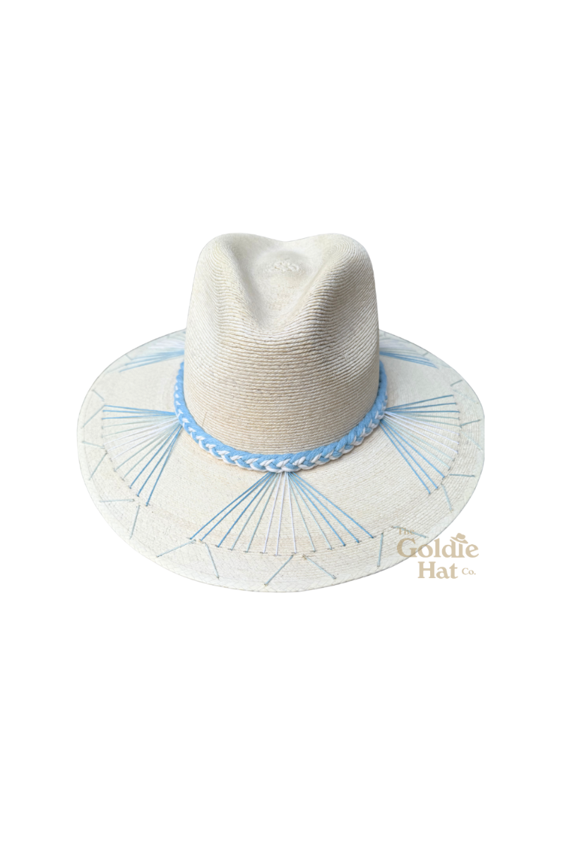 Mallorca Light Blue Tricolor Brim: Medium